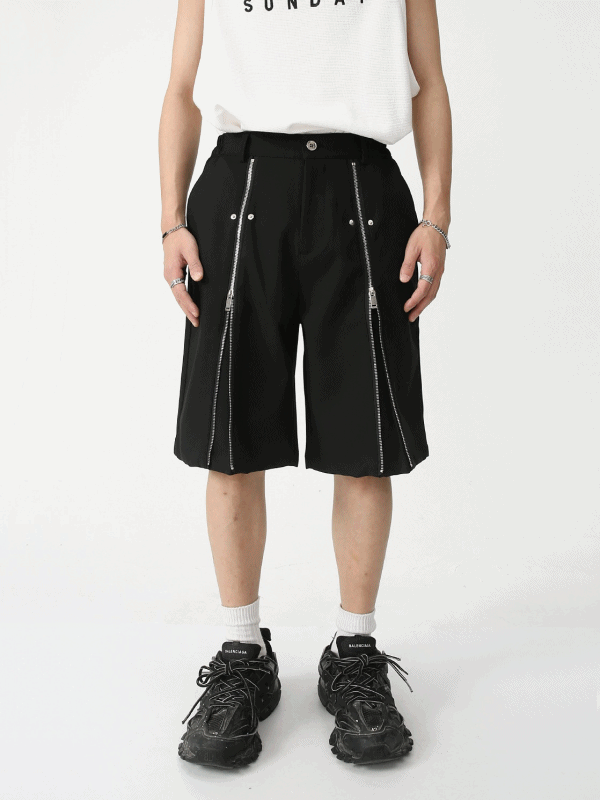 Dixie Metal Zipper Shorts