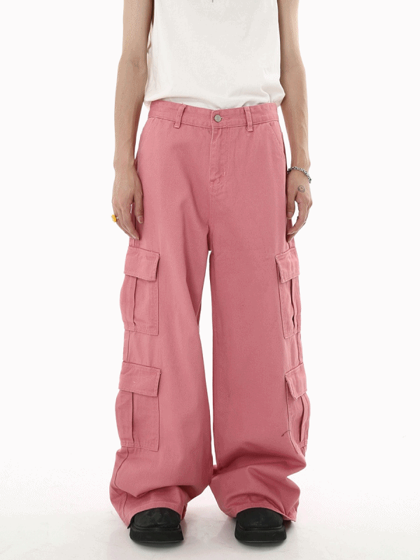 Pinku Wide Cargo Pants